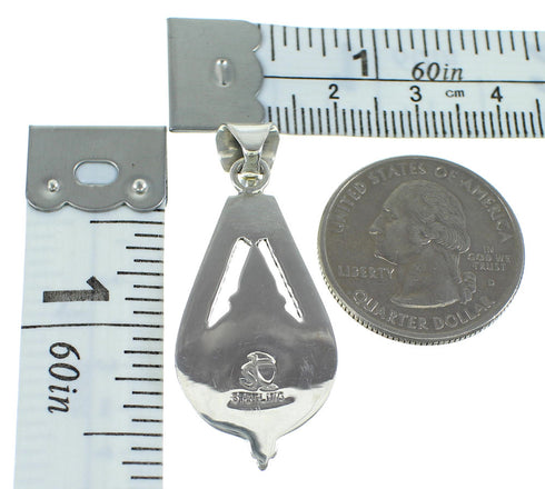 Silver Turquoise Southwest Slide Pendant WX57924